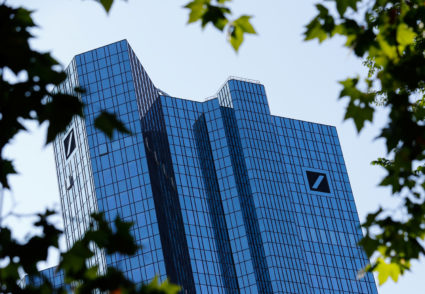 The headquarters of Germany's Deutsche Bank are pictured in Frankfurt, Germany, September 21, 2020. Photo by Ralph Orlowski/REUTERS