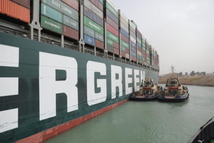 Stuck ship in Egypt's Suez Canal imperils shipping worldwide