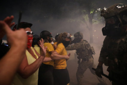 Lawsuit describes night of fear for Wall of Moms protester