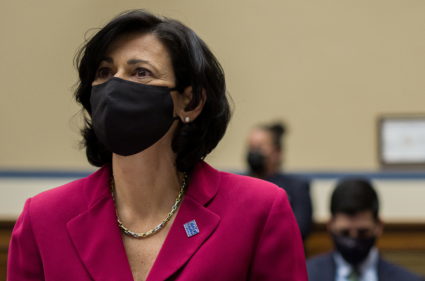 Dr. Rochelle Walensky sits before the House Select Subcommittee on the Coronavirus Crisis on the Capitol Hill in Washington, U.S., April 15, 2021. Photo by Amr Alfiky/Pool via REUTERS
