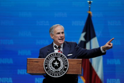 Texas Governor Greg Abbott speaks in Dallas, Texas, U.S., May 4, 2018. Photo by Lucas Jackson/REUTERS