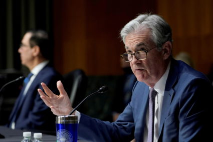 Federal Reserve Chair Jerome Powell testifies before the Senate Banking Committee on Capitol Hill in Washington, U.S., December 1, 2020. Photo by Susan Walsh/Pool via REUTERS