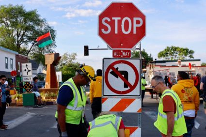 Crews removing barriers, memorials at George Floyd Square