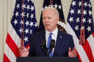 President Joe Biden delivers remarks at the White House