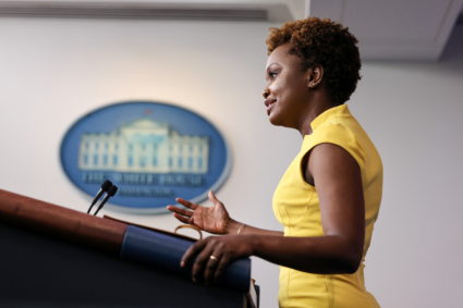 Press Secretary Karine Jean-Pierre holds a press briefing at the White House