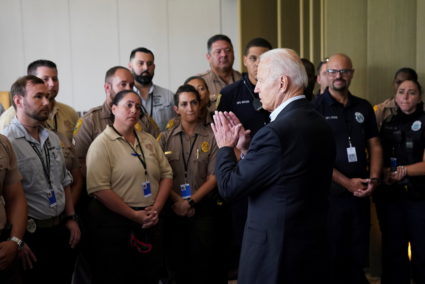U.S. President Biden visit Surfside after a building collapse