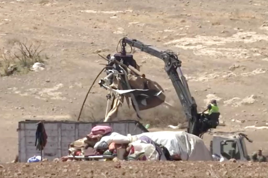 Israel tears down Bedouin tents in contested Palestinian village in West Bank