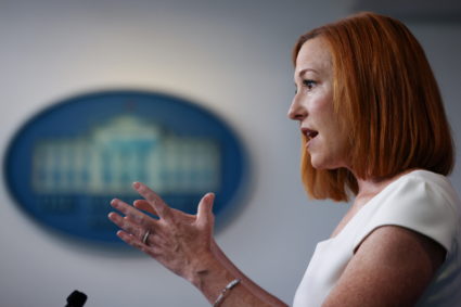 Press Secretary Jen Psaki holds a press briefing at the White House
