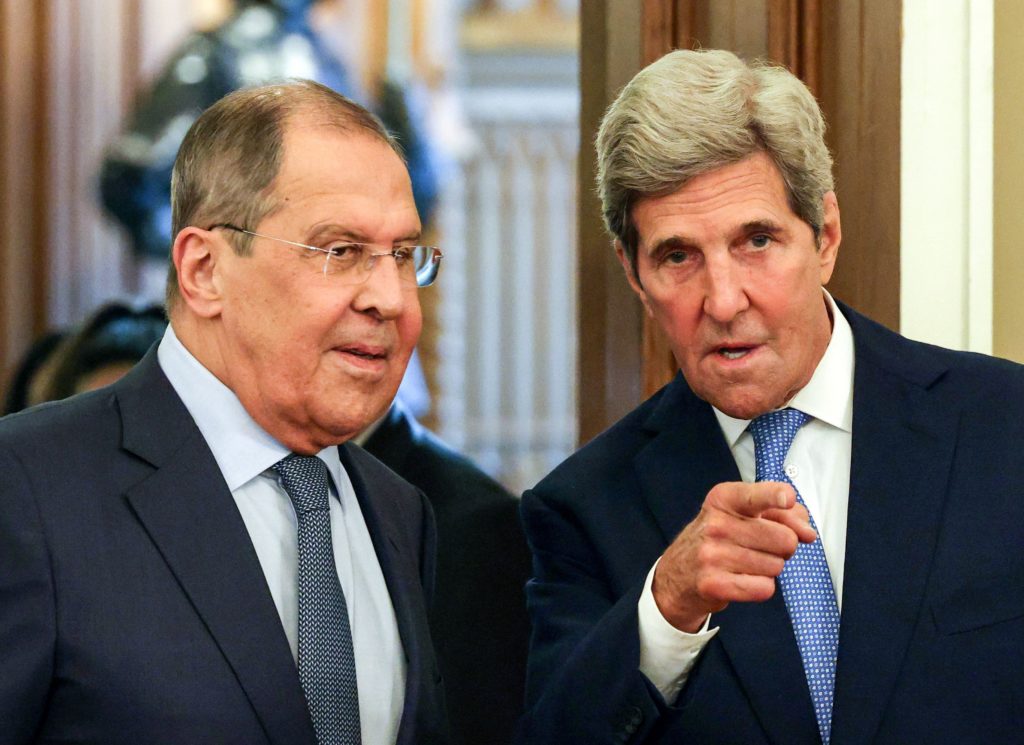 U.S. climate envoy Kerry meets Russian Foreign Minister Lavrov in Moscow