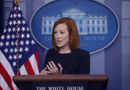 FILE PHOTO: White House Press Secretary Jen Psaki holds a press briefing at the White House