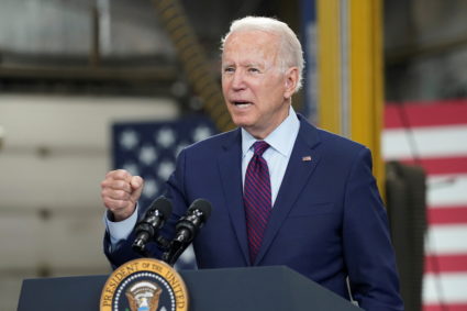 FILE PHOTO: U.S. President Biden visits Municipal Transit Utility in La Crosse