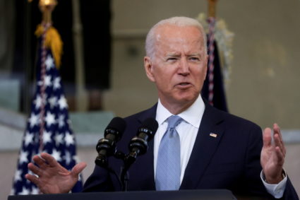 FILE PHOTO: U.S. President Joe Biden delivers remarks on actions to protect voting rights in a speech in Philadelphia