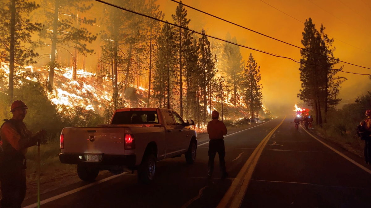 California wildfire crosses into Nevada, prompting new evacuation