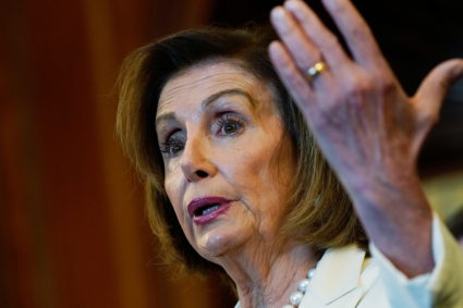 U.S. Senate Majority Leader Chuck Schumer and House Speaker Nancy Pelosi hold a news conference on Capitol Hill
