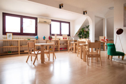 Bright preschool classroom