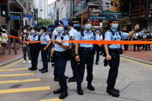 Protest during anniversary of Hong Kong's return to Chinese rule