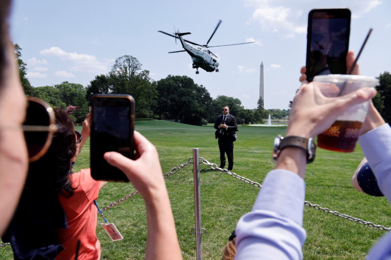 U.S. President Joe Biden departs for a weekend visit to Camp David