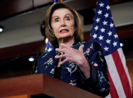 U.S. House Speaker Nancy Pelosi holds weekly news conference with Capitol Hill reporters in Washington