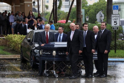 Friends and relatives attend the Guara Family's Mass of Christian Burial at St. Joseph's Catholic Church