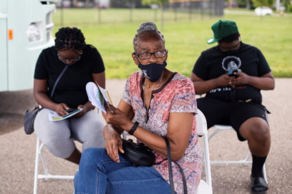 Mobile vaccination clinic hosted by Detroit Health Department in partnership with Detroit Public Schools Community District