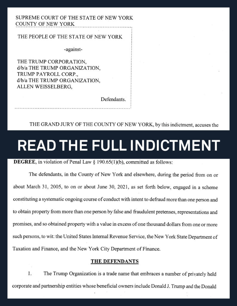 Read The Full Indictment Against The Trump Organization PBS NewsHour