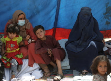 Internally displaced families from northern provinces, who fled from their homes due the fighting between Taliban and Afgh...