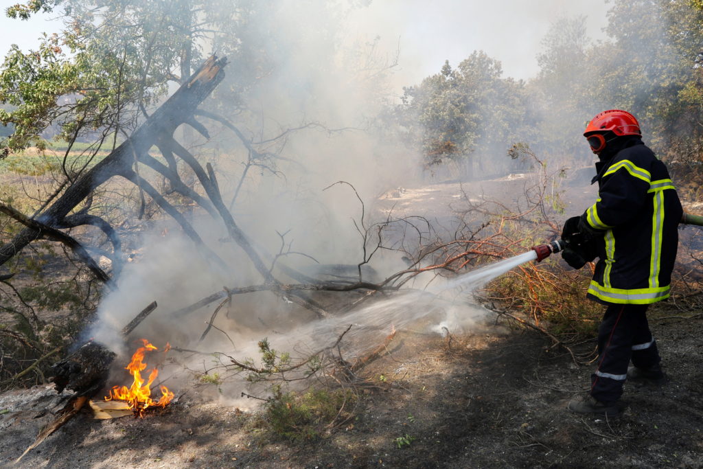 Wildfire in the Var region of southern France