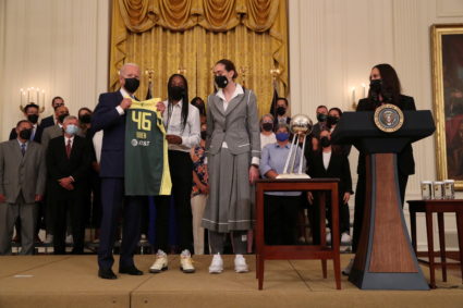 WATCH: Biden praises WNBA champs for social justice activism