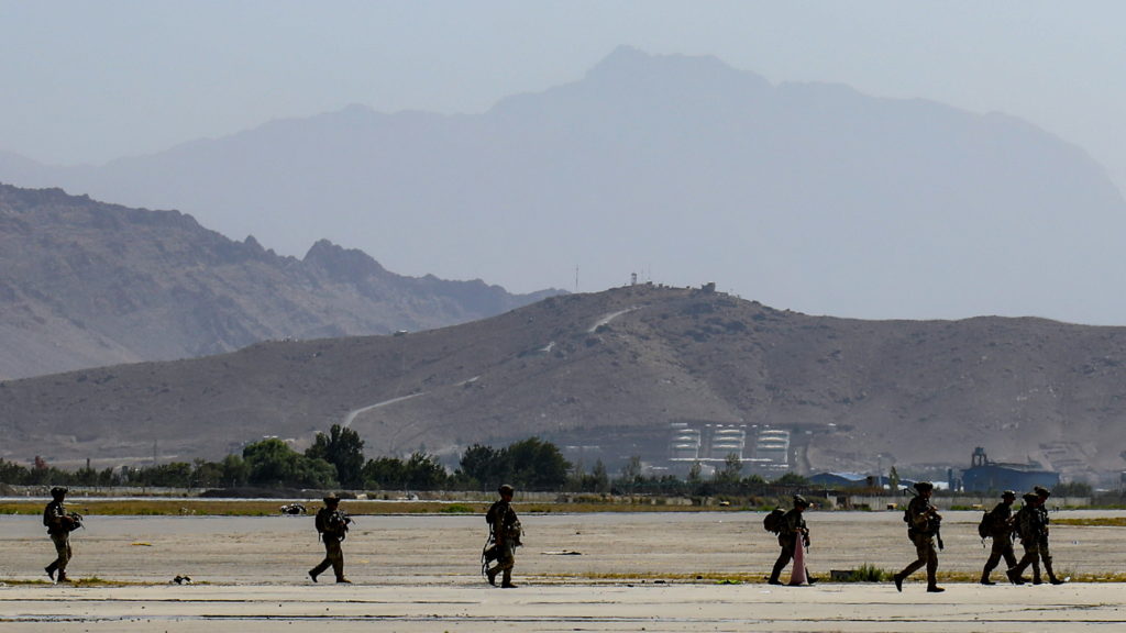 Evacuation at Hamid Karzai International Airport