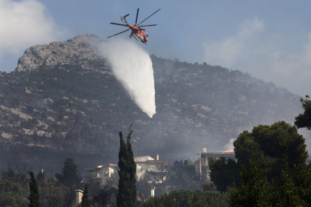 Residents Forced To Flee Homes As Greek Wildfires Continue