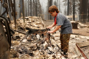 Aftermath of Caldor Fire in Grizzly Flats, California
