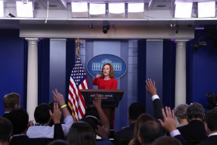 White House Press Secretary Jen Psaki holds a press briefing at the White House