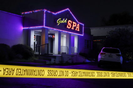 FILE PHOTO: Crime scene tape surrounds Gold Spa after deadly shootings in Atlanta