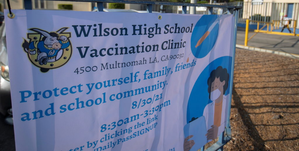 Mobile vaccination teams begin visiting Los Angeles schools to vaccinate middle and high school students