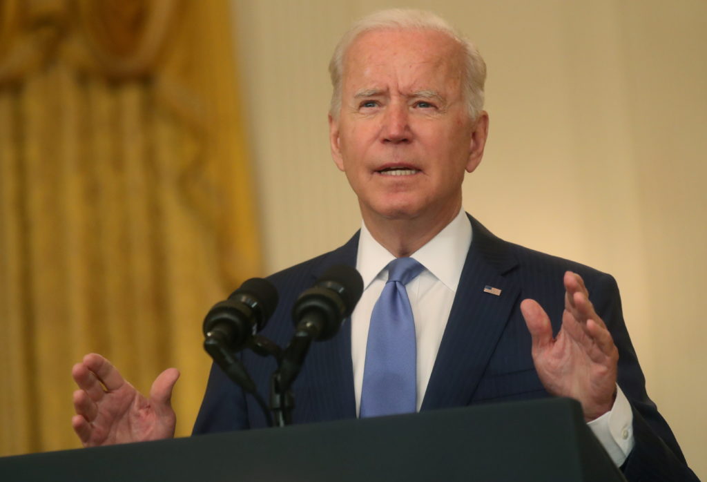 U.S. President Biden delivers remarks on the economy in the White House