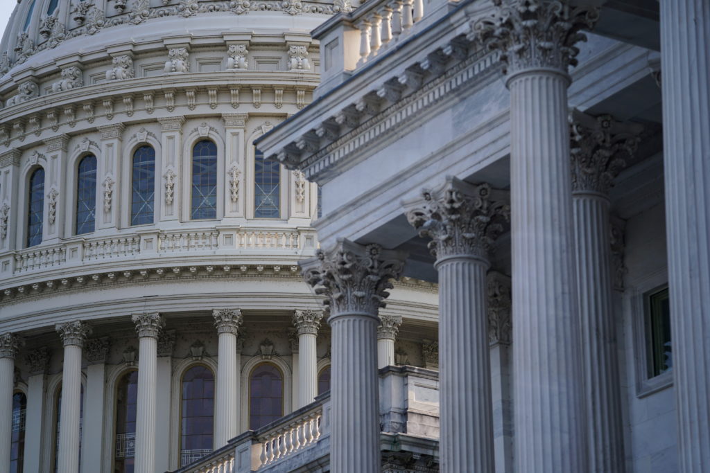 FILE PHOTO: Senators Arrive to Vote on Amendments to Infrastructure Bill