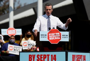 Governor Gavin Newsom's appearance in San Leandro, California