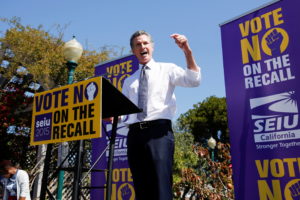 California Governor Gavin Newsom visits Oakland ahead of recall election