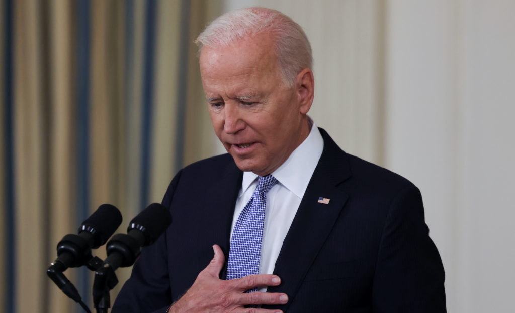 U.S. President Joe Biden speaks about COVID-19 vaccines at the White House in Washington