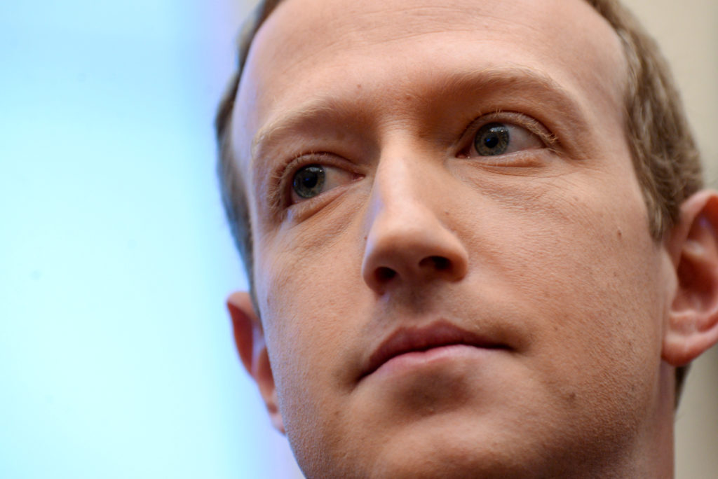 Facebook Chairman and CEO Zuckerberg testifies at a House Financial Services Committee hearing in Washington