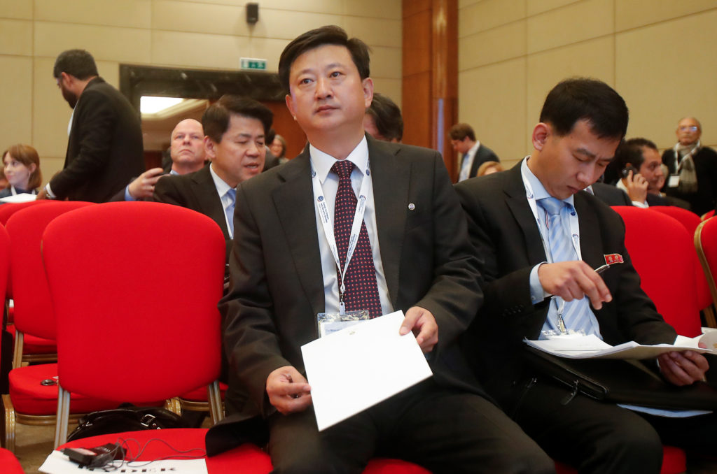 North Korean diplomat Jo Chol Su attends the Moscow Nonproliferation Conference