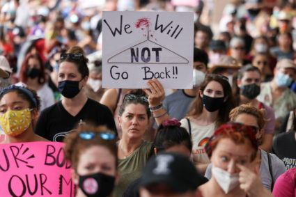 Abortion rights advocates protest restrictive laws, in Austin