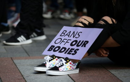 Supporters of reproductive choice take part in the nationwide Women's March in Seattle