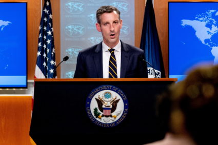 FILE PHOTO: State Department spokesman Ned Price
