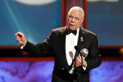 FILE PHOTO: Powell accepts the President's Award at the 42nd Annual NAACP Image Awards at the Shrine auditorium in Los Ang...