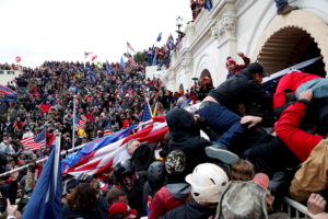Pro-Trump protesters storm into the U.S. Capitol during clashes with police, during a rally to contest the certification of the 2020 U.S. presidential election results by the U.S. Congress, in Washington, U.S, January 6, 2021. Photo by Shannon Stapleton/REUTERS