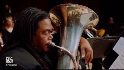 Tuba player Richard Antoine White's journey from homelessness to 'belonging' on stage