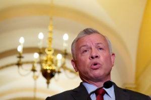 FILE PHOTO: Jordan's King Abdullah II speaks after being welcomed to U.S. Capitol