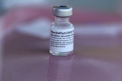 A Pfizer-BioNTech coronavirus disease (COVID-19) vaccination is seen as part of a vaccine drive by the Fernandeno Tataviam...