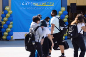 Mobile vaccination teams begin visiting Los Angeles schools to vaccinate middle and high school students